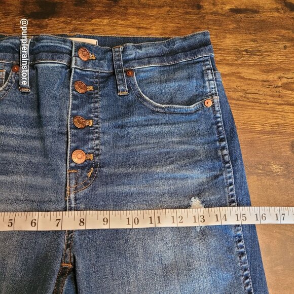 Madewell Jeans Size 29 Skinny 10" High Rise Tummy Control Rosecliff Wash H6319 - Picture 8 of 11